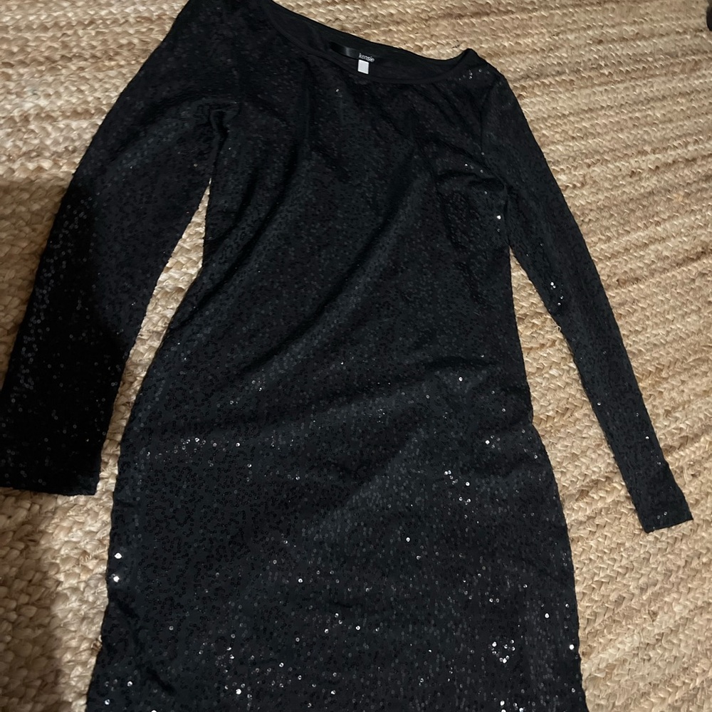 Black sequence dress